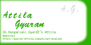 attila gyuran business card